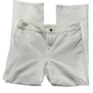 ZENERGY by Chico’s Womens Pants White Cotton Stretch Straight Leg Size 1(10-12)